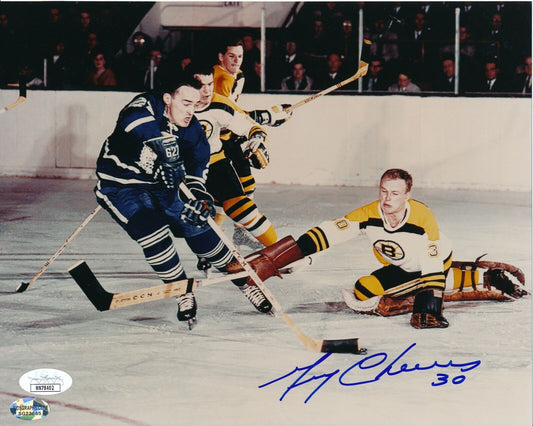 Gerry Cheevers HOF Boston Bruins Signed/Autographed 8x10 Photo JSA 159144