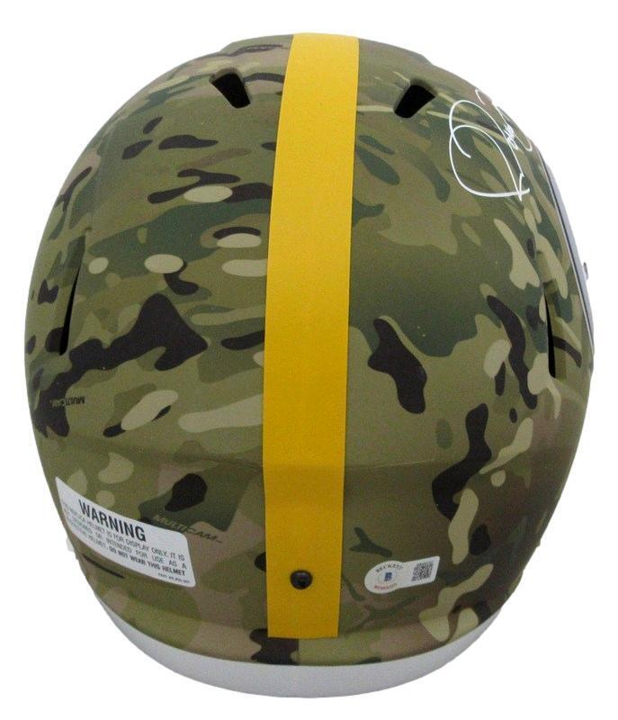 Jerome Bettis HOF Autographed Full Size Camo Replica Helmet Steelers BAS 181025