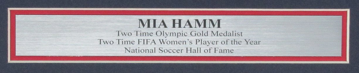 Mia Hamm US Women's Soccer Signed/Autographed 11x14 Photo Framed Beckett 188519