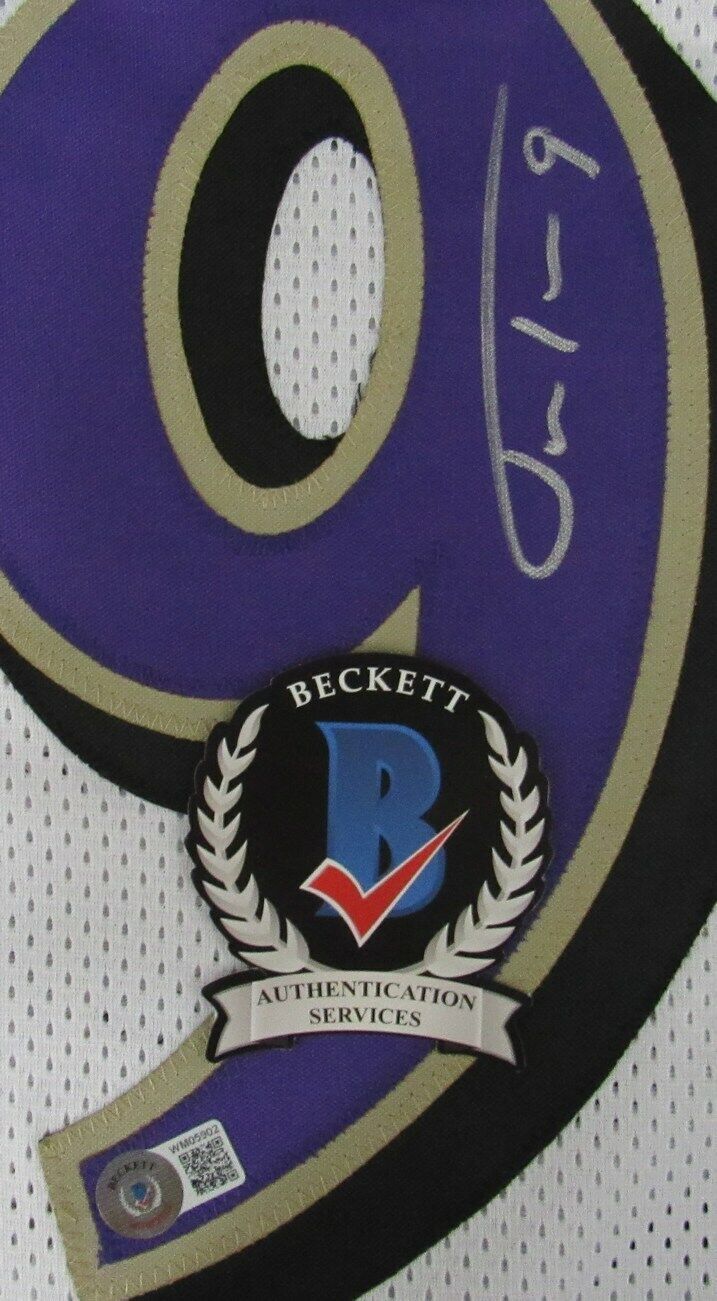 Justin Tucker Signed/Autographed Ravens White Custom Jersey Beckett 164217