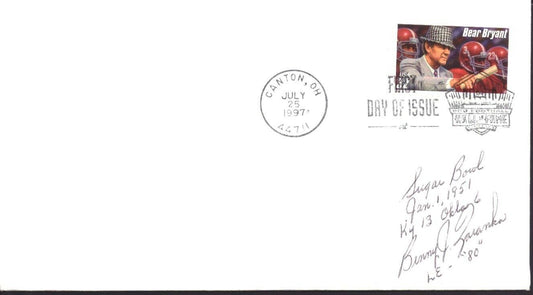 Benny Zaranka Signed/Autographed 1997 FDC First Day Cover Kentucky 151242