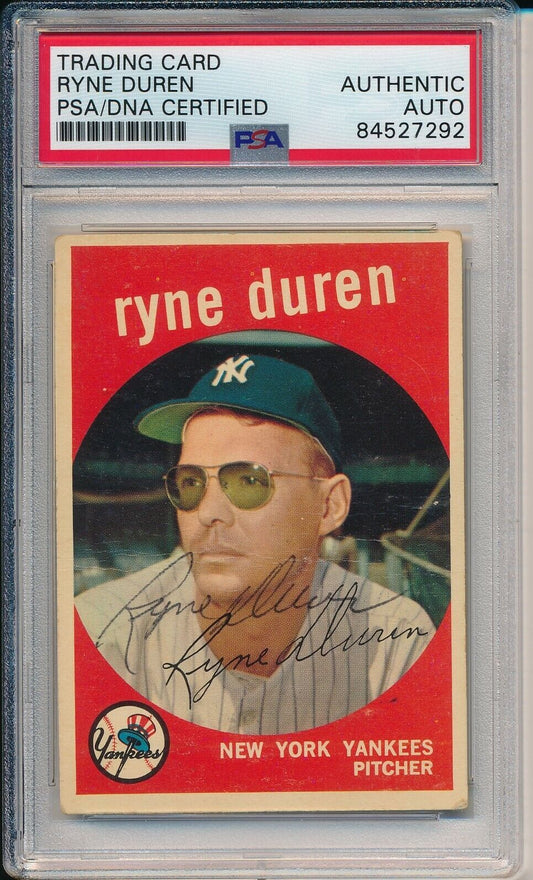 Ryne Duren Yankees Signed/Autographed 1959 TOPPS Card #485 PSA/DNA 166528