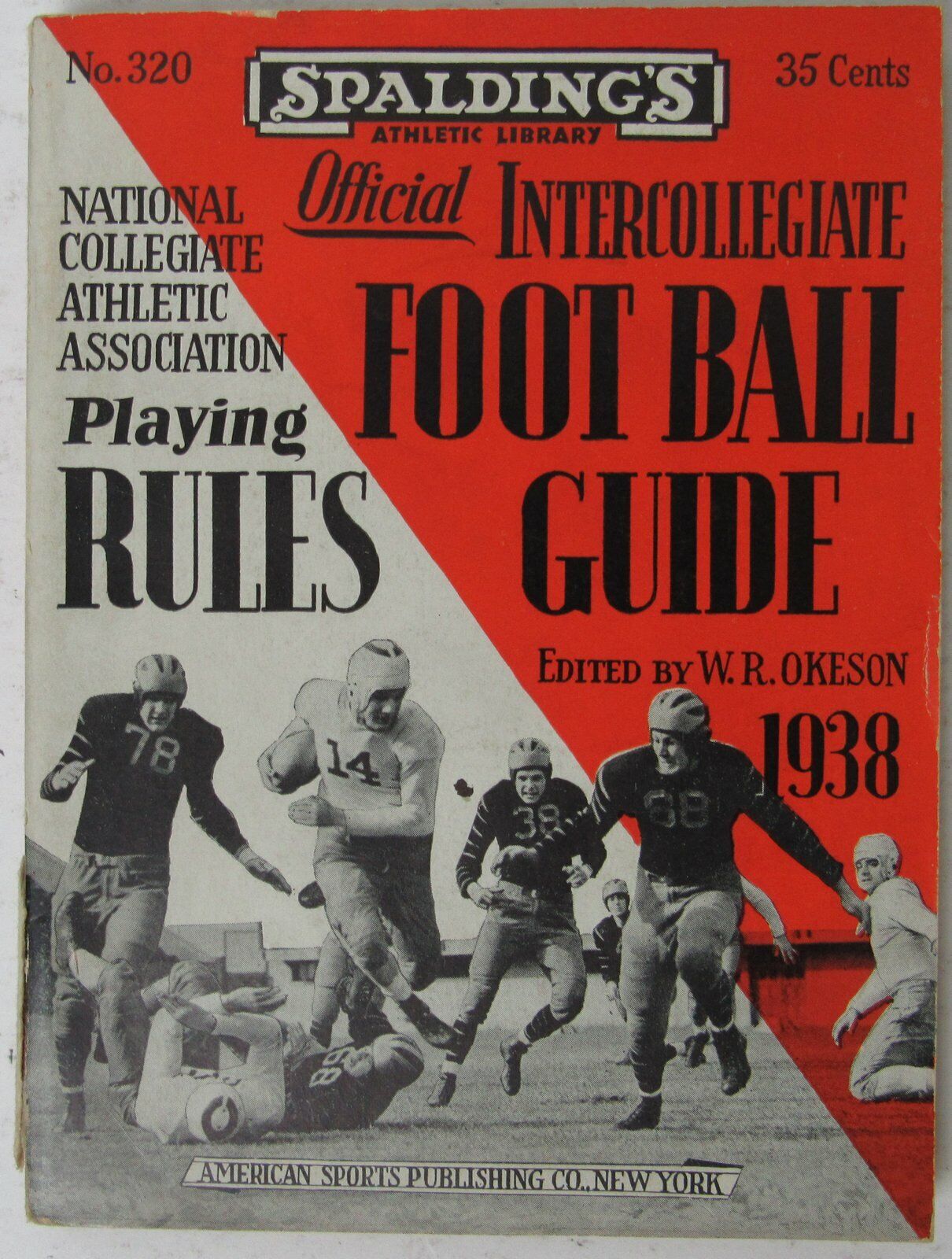 1938 Spaldings Athletic Library NCAA Football Annual with Rules 144927