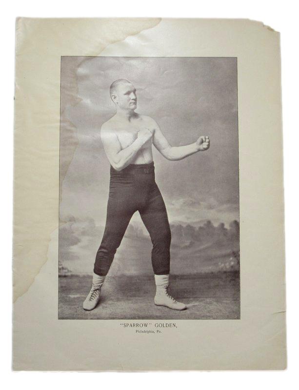 "Sparrow" Golden Boxer 1895 Boxing Gladiators 11x15 Supplement Poster