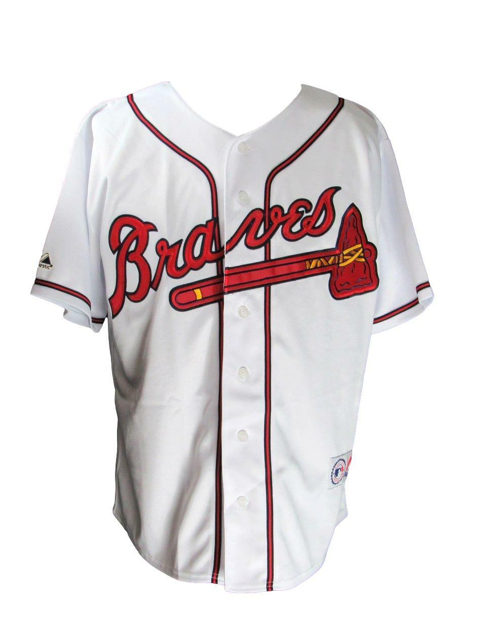 Ronald Acuna Jr. Signed Braves White Custom Baseball Jersey L Beckett 164314