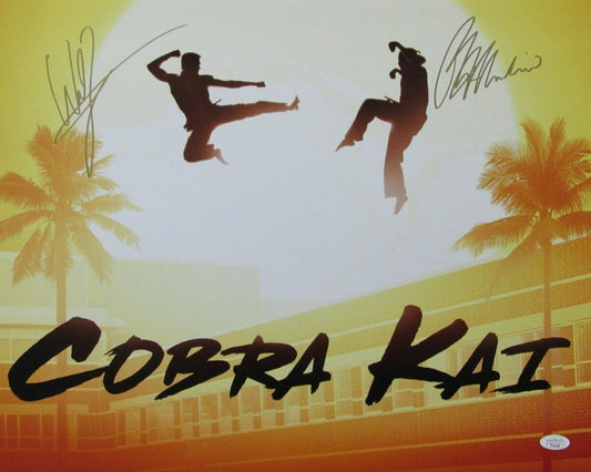 William Zabka/Ralph Macchio "Cobra Kai" Dual-Signed/Auto 16x20 Photo JSA 164803