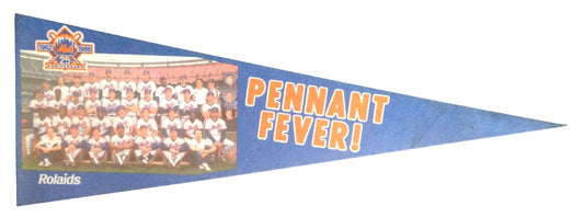 Vintage 1986 New York Mets 9x24 Felt Pennant with Team Photo 176861
