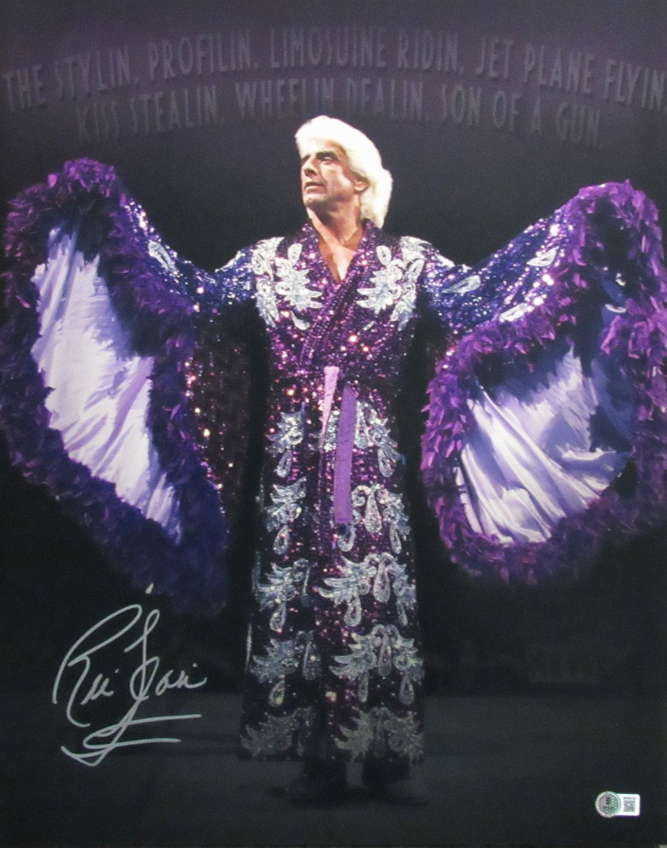 Rick Flair Signed/Auto 16x20 Photo WWE Champion Beckett 192994