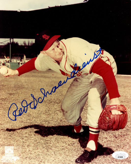 Red Schoendienst HOF Signed 8x10 Photo St. Louis Cardinals JSA 186335