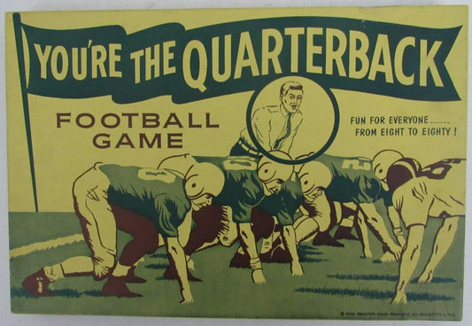 "You're the Quarterback" Football Board Game 1958 - Creative Sales  Mint 149770