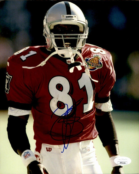 Tim Brown Oakland Raiders  HOF Signed/Autographed 8x10 Photo JSA 161544