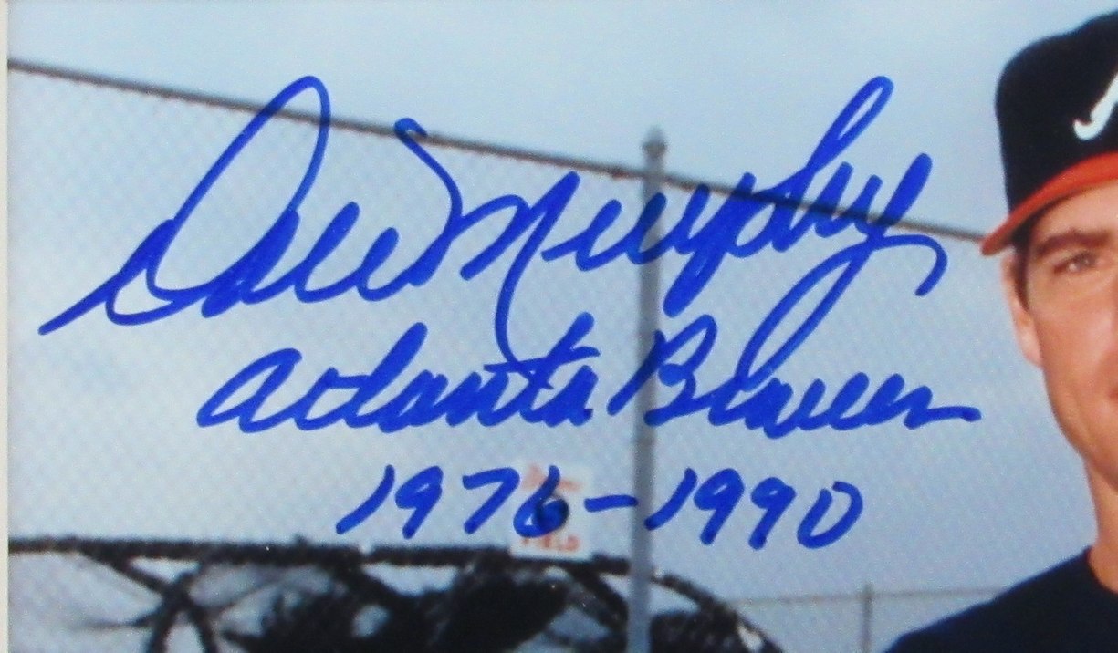 Dale Murphy Signed/Inscribed 8x10 Photo Atlanta Braves Framed JSA 185506