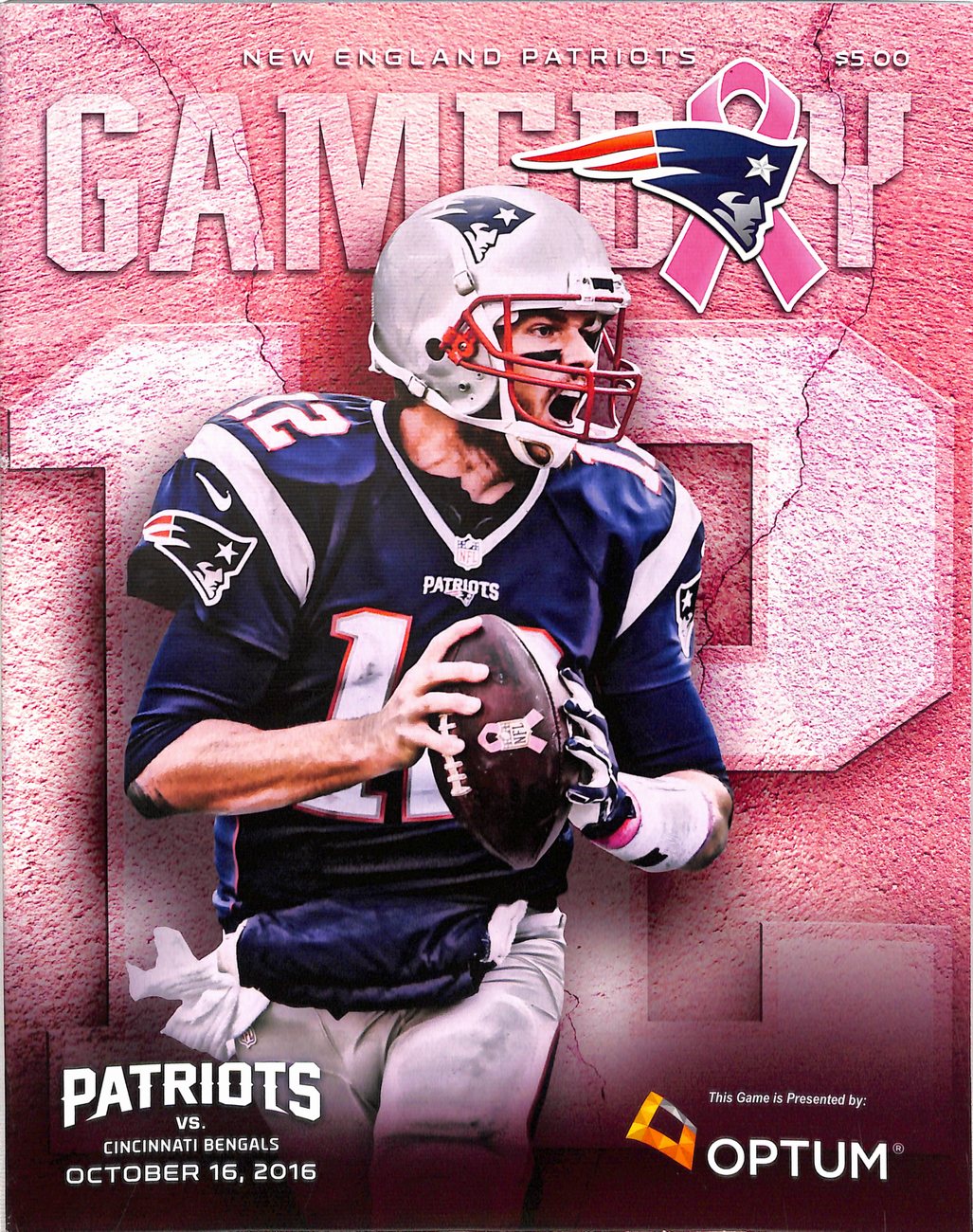 October 16 2016 New England Patriots vs. Cincinnati Bengals Game Program 181761