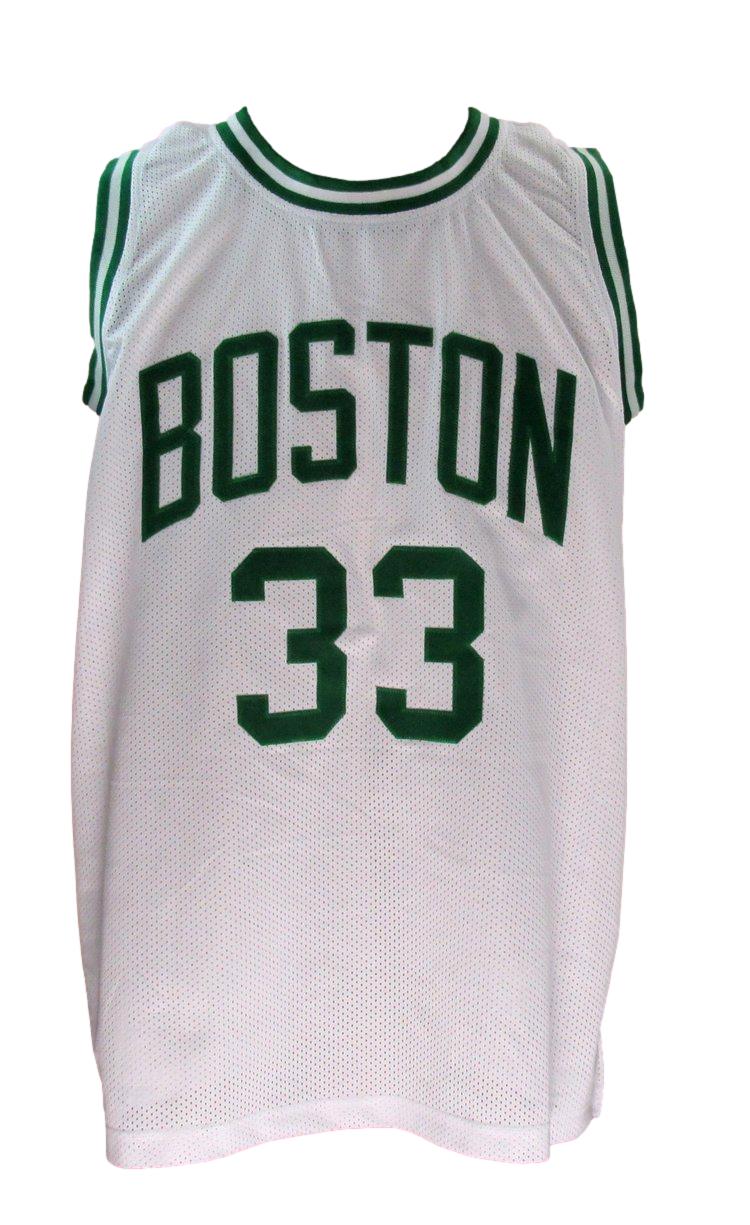 Larry Bird HOF Autographed White Custom Basketball Jersey Celtics JSA 182874