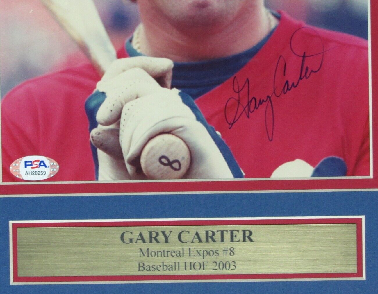 Gary Carter Montreal Expos Autographed/Signed 8x10 Photo Framed PSA/DNA 154884