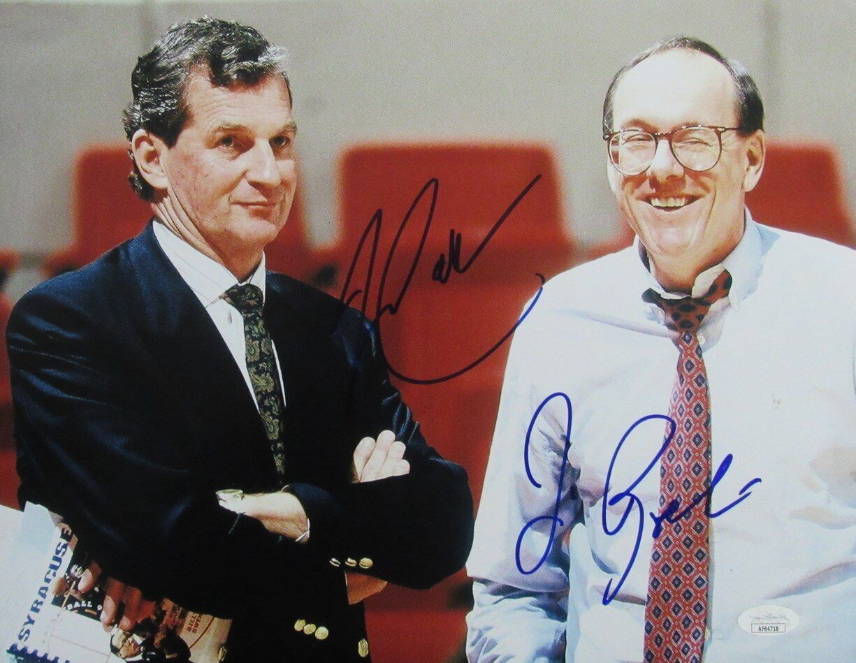 Jim Calhoun UCONN/Jim Boeheim Syracuse Dual-Autographed 11x14 Photo JSA