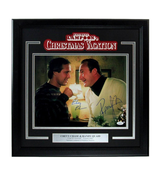 Chevy Chase/Randy Quaid Autographed 11x14 Photo "Christmas Vacation" Framed JSA