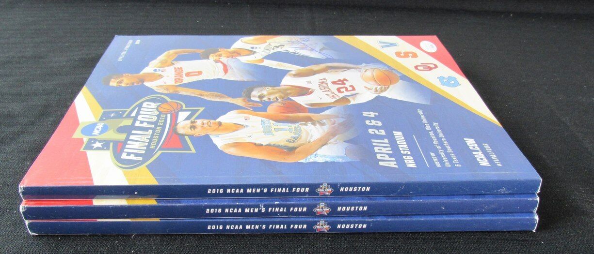 Lot of 3 Josh Hart Villanova Wildcats Signed 2016 NCAA Final4 Program JSA 181825