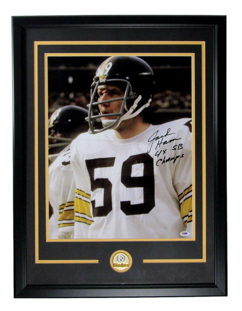 Jack Ham HOF Steelers Signed/Inscribed 16x20 Photo Framed PSA/DNA 166785