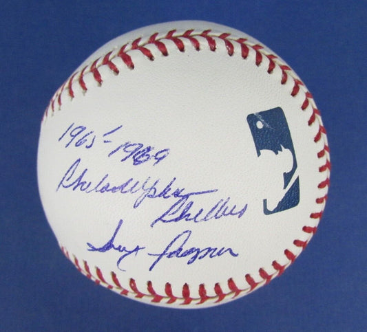 Gary Wagner Phillies Signed/Inscribed "1965-1969 Phillies" OML Baseball 122968