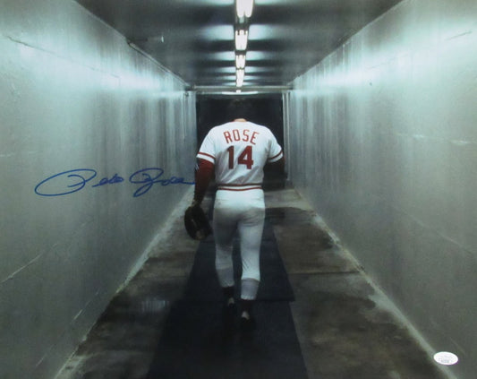 Pete Rose Cincinnati Reds Autographed/Signed 16x20 Photo JSA 189705