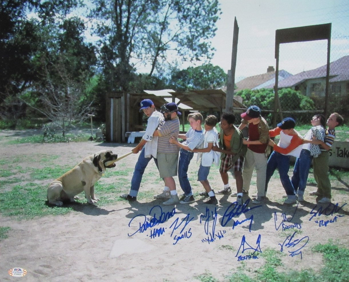 "The Sandlot" Autographed/Inscribed by 8 Actors 16x20 Photo PSA/DNA 177591