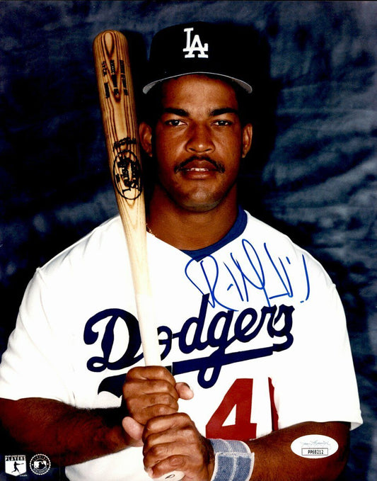 Raul Mondesi Los Angeles Dodgers Signed 8x10 Color Photo JSA 160417