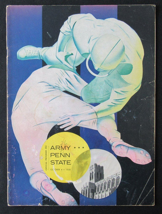 1958 Army vs. Penn State College Football Game Program 10/04 176202