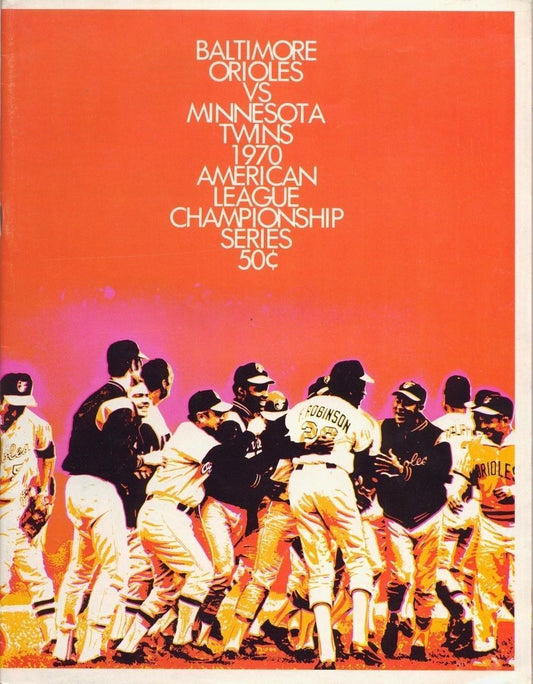 1970 ALCS Orioles V. Twins Official Baseball Program 128940