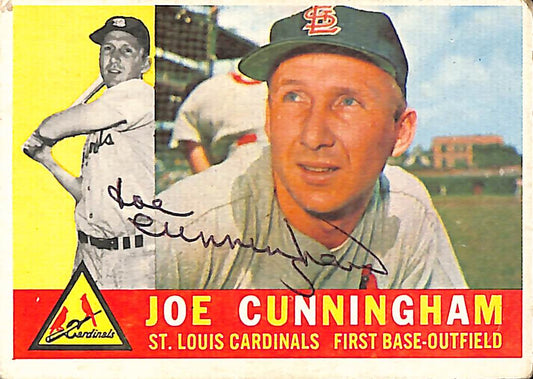 1960 TOPPS #40 Joe Cunningham St. Louis Cardinals Signed/Auto Card 190953