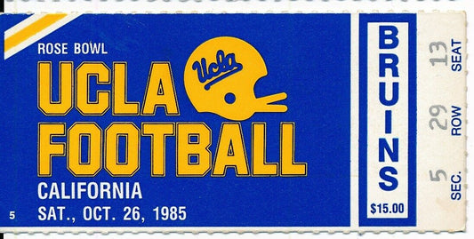 1985 UCLA Bruins vs. USC Trojans Football Game Ticket Stub 148656