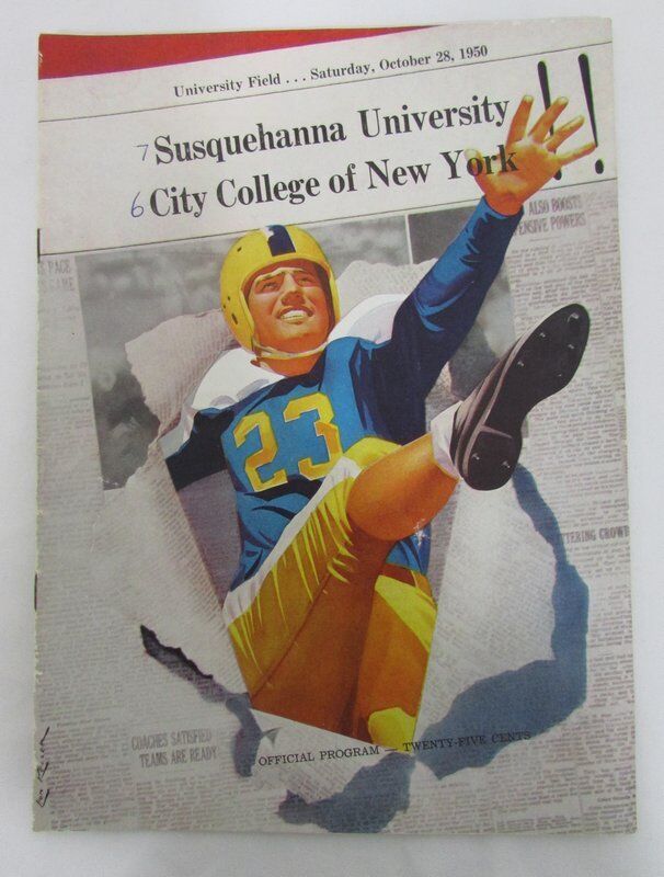 10/28/1950 Susquehanna University Vs. City College of New York Football Program