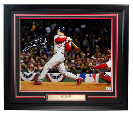 Scott Rolen HOF Autographed 16x20 Photo Cardinals Framed Beckett 183630