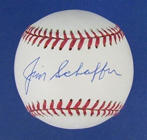 Jim Schaffer Phillies Cubs Mets Autographed/Signed ONL Baseball 122955
