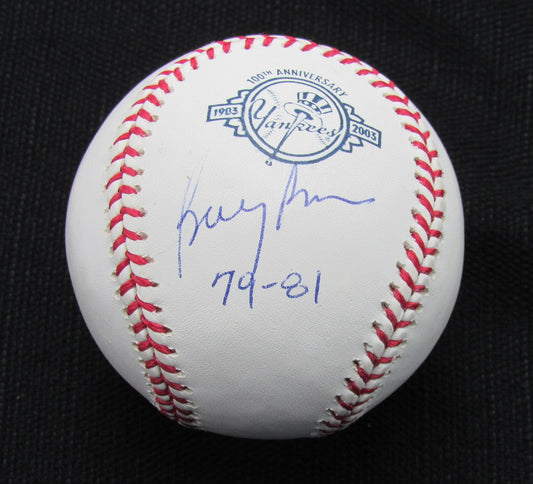 Bobby Brown Signed/Auto Yankees 100th OML Baseball JSA Inscr 186770
