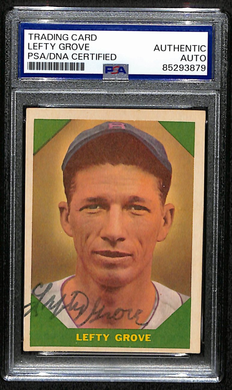 Lefty Grove HOF Signed/Auto 1960 Fleer Card #60 Boston Red Sox PSA/DNA 190897