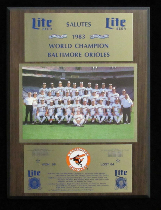 1983 World Champion Baltimore Orioles 8x10 Team Photo Plaque 179135