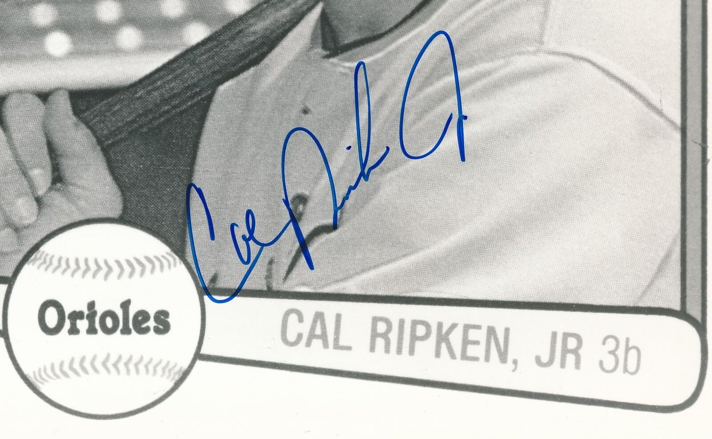 Cal Ripken Jr. HOF Autographed 8x10 Vintage B/W Photo Baltimore Orioles PSA/DNA