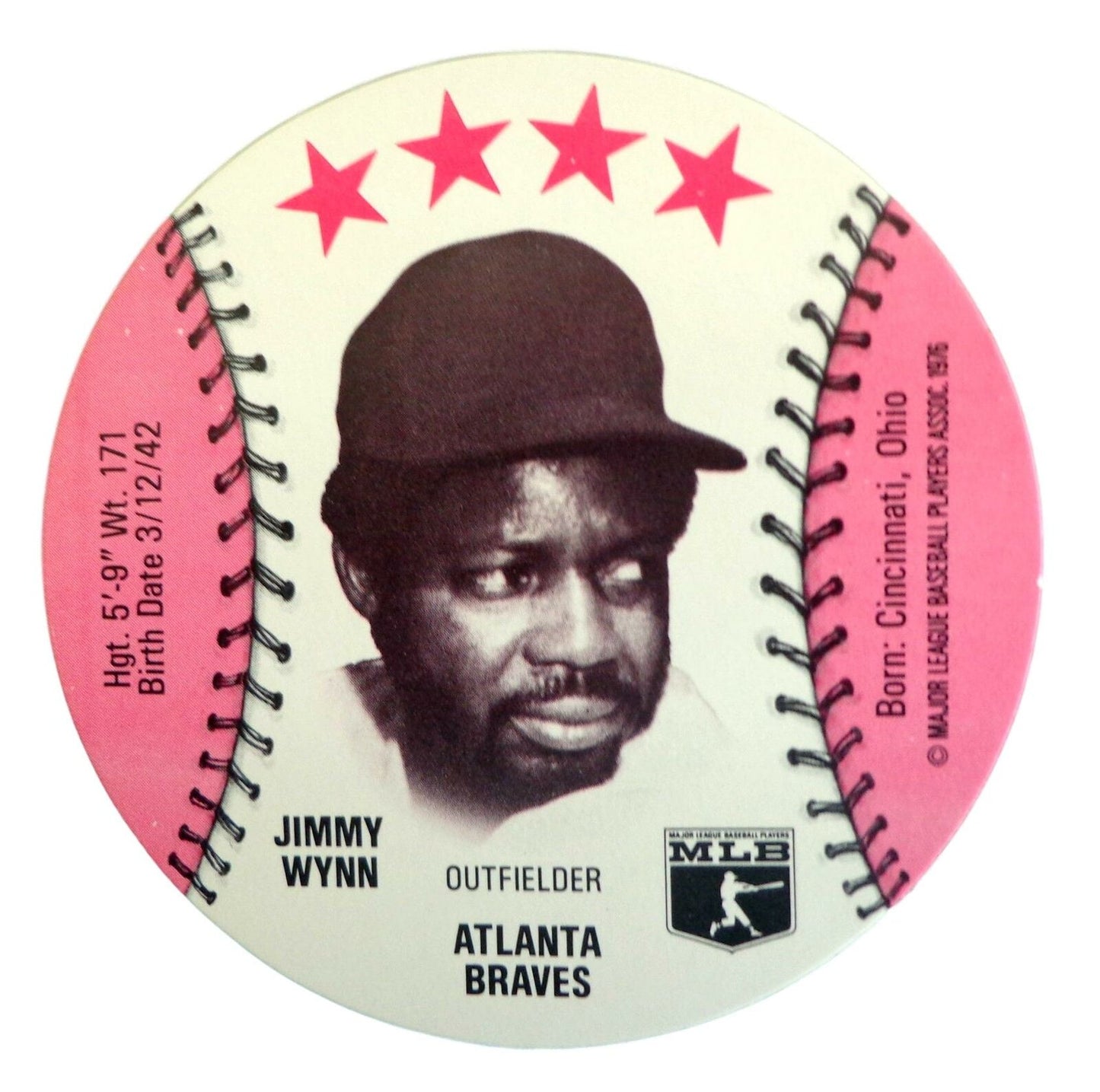 Lot of 25 - 1976 MSA Isaly's Discs Jimmy Wynn Atlanta Braves Gem Mint 153980