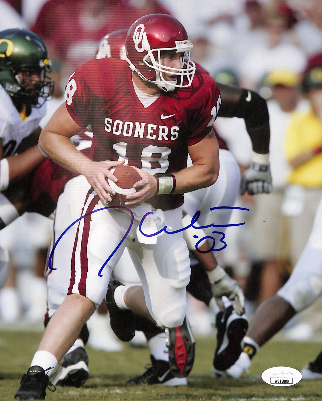 Jason White Signed/Autographed 8x10 Photo Oklahoma 2003 Heisman JSA 190182