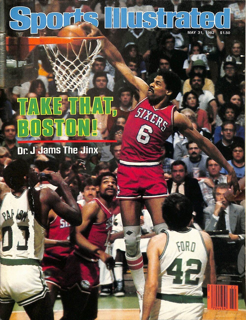 May 31, 1982 Sports Illustrated Magazine Julius Erving NO LABEL 179186