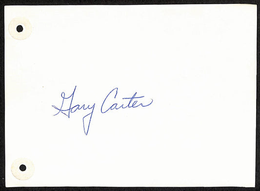 Gary Carter HOF Signed/Auto Vintage 4X6 Album Page Expos 191571