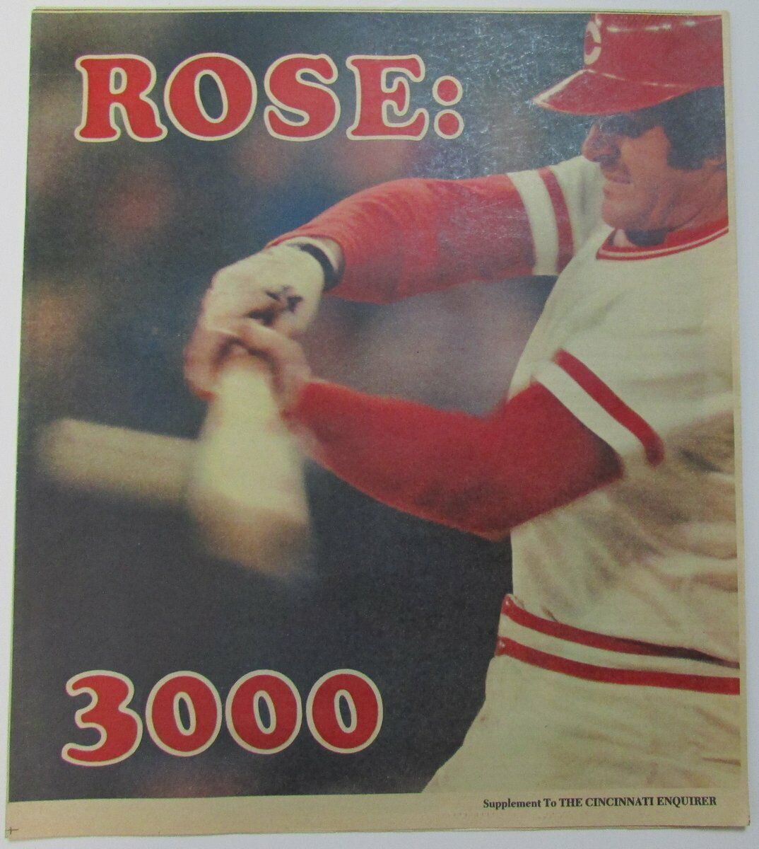 Pete Rose Reds 3000 Hits 1978 The Cincinnati Inquirer Supplement 147850