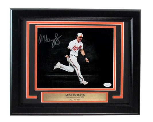 Austin Hays Signed 8x10 Photo Baltimore Orioles Framed JSA 187249