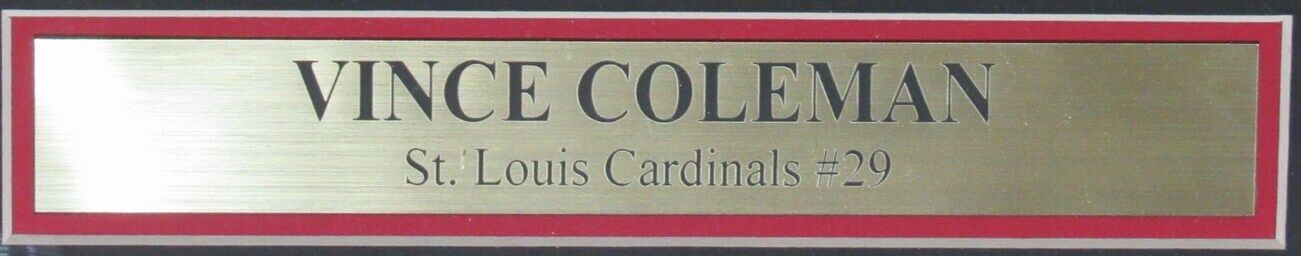 Vince Coleman St. Louis Cardinals Signed/Auto 8x10 Photo Framed JSA 161508