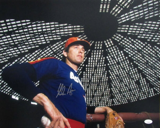 Nolan Ryan HOF Autographed 16x20 Photo Houston Astros JSA 181106