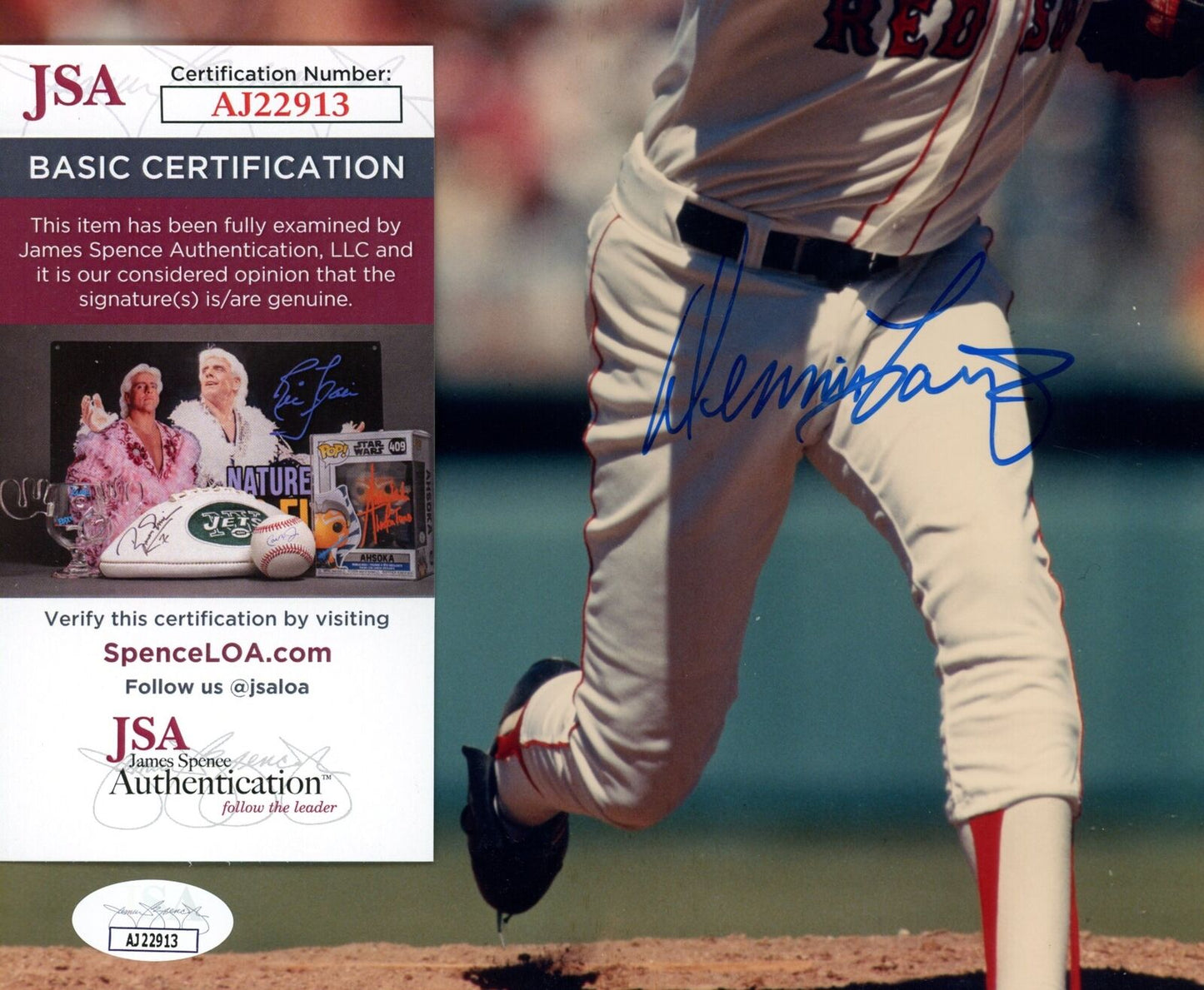 Dennis Lamp Autographed 8x10 Photo Boston Red Sox JSA 177837