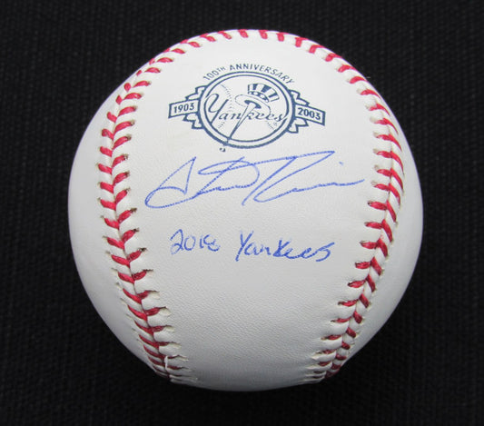 Austin Romine Signed/Auto Yankees 100th OML Baseball JSA Inscr 186705