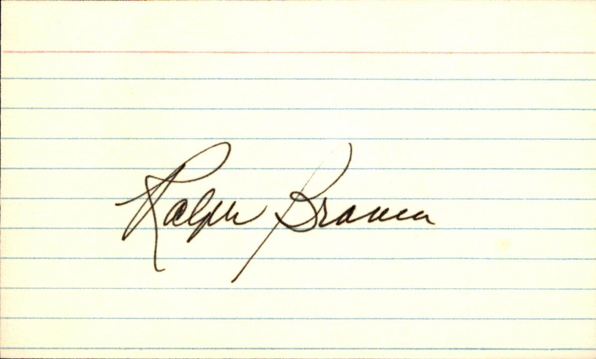 Ralph Branca Brooklyn Dodgers d.2016 Signed/Autographed 3x5 Index Card 162536