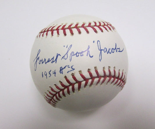 Forrest "Spook" Jacobs Signed OML Baseball JSA 138202